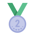 Medalha de segundo lugar icon