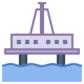 Plateforme pétrolière en mer icon