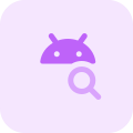 Search files in Android operating system, magnifying glass. icon