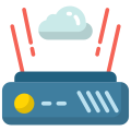 cercle-de-conception-plate-de-stockage-holographique-externe-cloud-computing icon