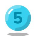 5 в кружке icon