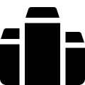 Traditional racing championship podium with three stages icon