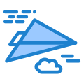 aeroplanino-di-carta-esterno-web-design-e-sviluppo-flatarticons-blue-flatarticons icon