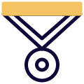 Medal for honor in sports for the achievement icon