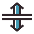 Fractionnement vertical icon