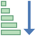 Ascending Sorting icon