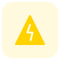 Dangerous sign for a high-voltage electricity icon