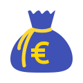 Bolsa de dinero de euros icon