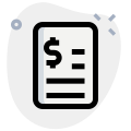 Order receipt bill invoice for accounting and finance icon