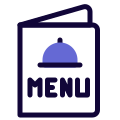 menú-de-comida-externa-en-restaurante-con-platos-principales-restaurante-solid-tal-revivo icon