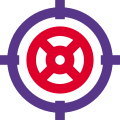 Lifebuoy protection insurance plan in target layout icon