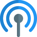 Cellular reception signal transmission network broadcast waves icon