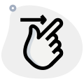 Single finger touch with slide right feature icon