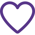 Favorite heart shape for bookmarking prefered content icon