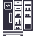 Refrigrator freezer double door icon