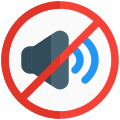 No sound or muting the loud sound for late night function icon