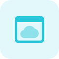 Cloud service support online on web browser icon