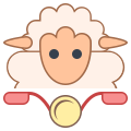 Schaf auf einem Fahrrad icon