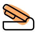 Stapler for merging documents together and management icon