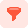 Sorting tool funnel shape button to get desired result icon