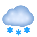 雪のある雲の絵文字 icon