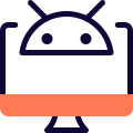 Desktop version of Android operating system isolated on a white background icon