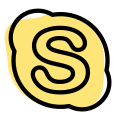 Skype is a telecommunications application that specializes in providing video chat icon