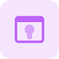 Web lock key hole as a concept of secure web browser icon