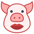 Schwein mit Lippenstift icon