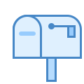 Caixa postal fechada bandeira pra baixo icon