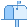 Postfach geöffnet Fahne oben icon