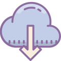 Von der Cloud herunterladen icon