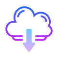 Von der Cloud herunterladen icon