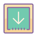 Quadrat runter icon