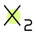 Subscript feature for use in chemical formula notation icon