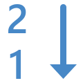 Ordem numérica inversa icon