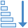 Clasificación ascendente icon