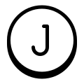 동그라미가있는 J icon