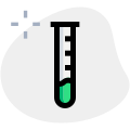 Test tube with measuring scale isolated on white background icon