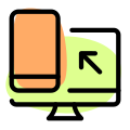 Desktop computer mirroring and file sharing to Android smartphone icon