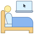 Trabajar en la cama icon