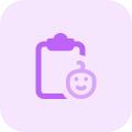Report for the pregnant women isolated on a white background icon