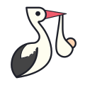 Stork With Bundle icon