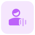 Audio shared by single user for the work purpose icon