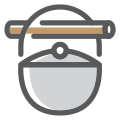 Boiling pan icon