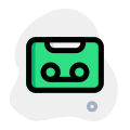 Audio cassette tape for recording and other entertainment purpose icon