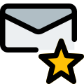 Starred favorite mail icon