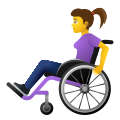 수동 휠체어를 탄 여성 icon