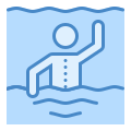 Schwimmen Rückansicht icon