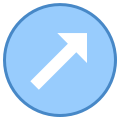 Circled Up Right icon